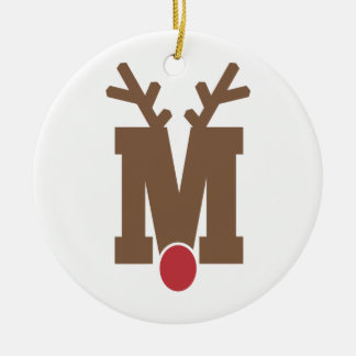Custom Personalized Christmas Ornament Letter "M"