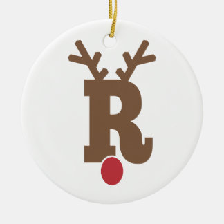 Custom Personalized Christmas Ornament Letter "R"