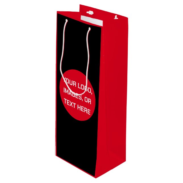 Custom Personalized Christmas Wine Gift Bag Create (Front Angled)