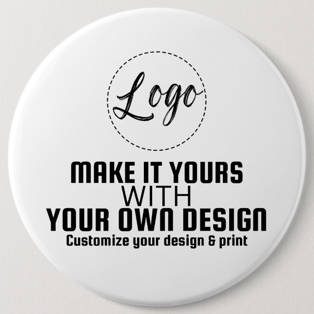 Custom Personalized Circle Button Template (Front)