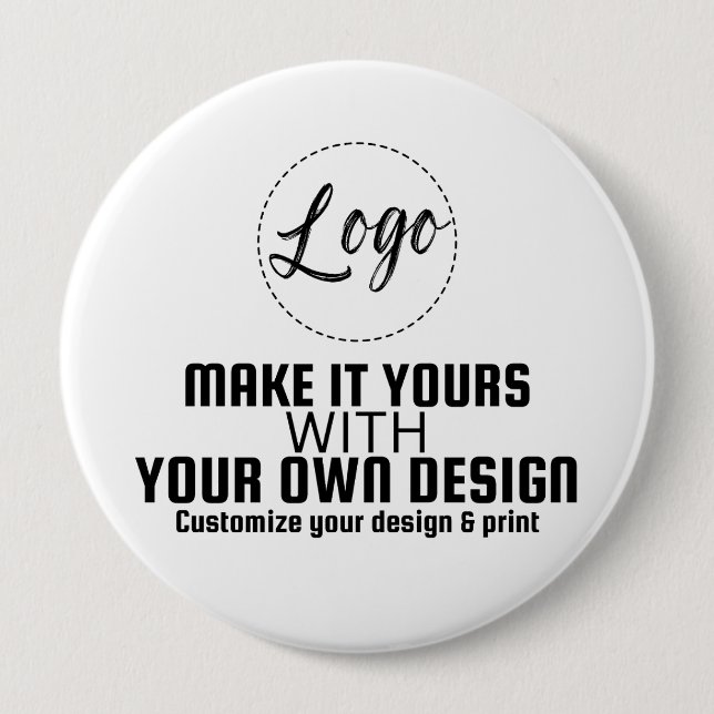 Custom Personalized Circle Button Template (Front)