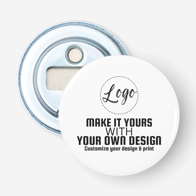 Custom Personalized Circle Button Template Bottle Opener (Front)