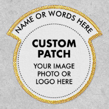 Custom Personalized CIRCLE PATCH with NAME ROCKER