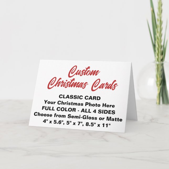 Custom Personalized CLASSIC 5" x 7" CHRISTMAS CARD (Front)