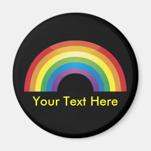 Custom Personalized Classic Rainbow Magnets