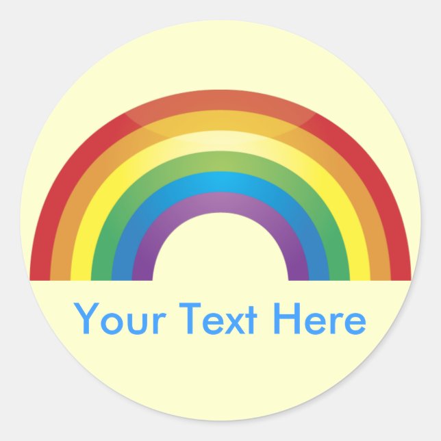 Custom Personalized Classic  Rainbow Stickers (Front)