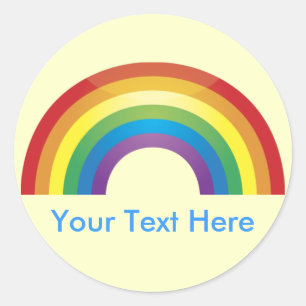 Custom Personalized Classic Rainbow Stickers