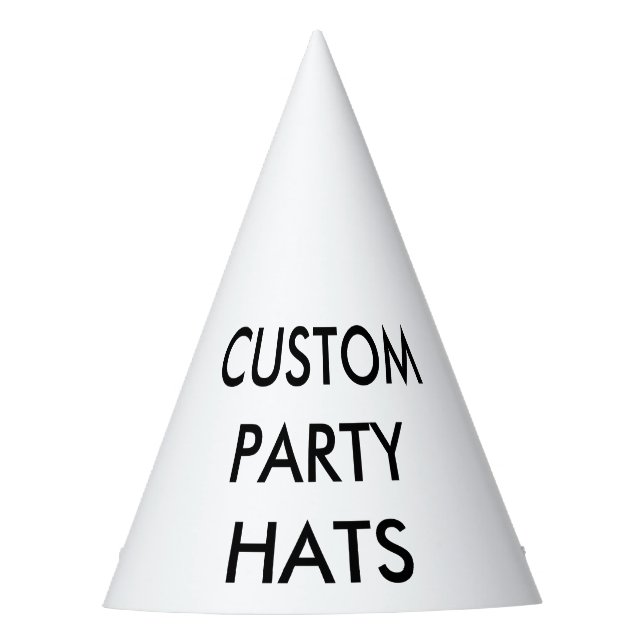 Custom Personalized Cone Party Hat Blank Template (Front)
