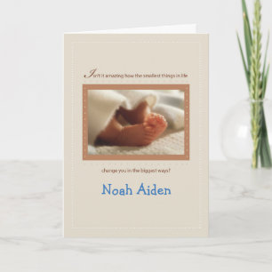 Custom Personalized Congratulations Baby Feet Card