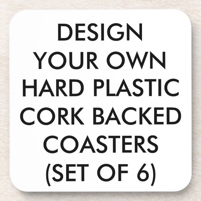 Custom Personalized Cork Back Plastic Coasters (6) (Front)