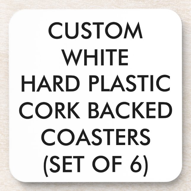 Custom Personalized Cork Back Plastic Coasters (6) (Front)