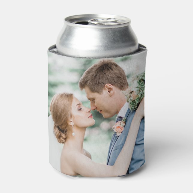 Custom Personalized Couple Photo Can Cooler (Can Front)