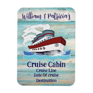 Custom Personalized Cruise Cabin Stateroom Door Magnet