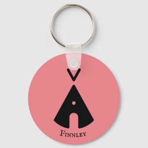 Custom Personalized Cute Tipi Keychain