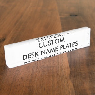 Custom Personalized Desk Name Plate Blank Template