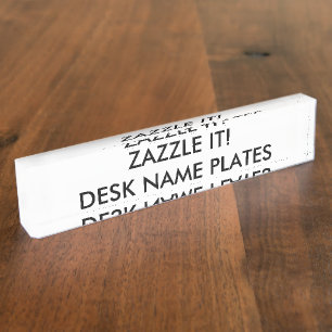 Custom Personalized Desk Name Plate Blank Template