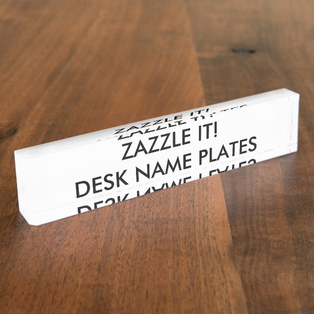 Custom Personalized Desk Name Plate Blank Template (Side)