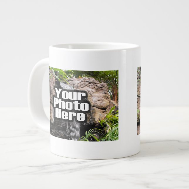 Custom Personalized Digital Photo Add Your Picture Large Coffee Mug (Front Left)