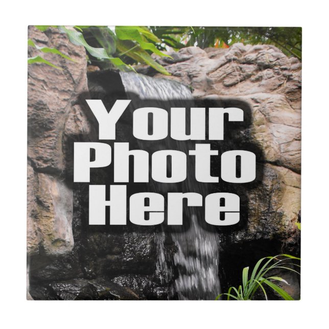 Custom Personalized Digital Photo Add Your Picture Tile (Front)