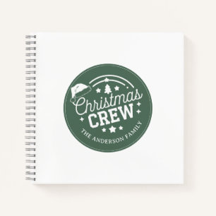 Custom personalized diy Christmas Crew sticker Notebook