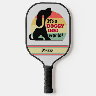 Custom Personalized Doggy Dog Pickleball Paddle