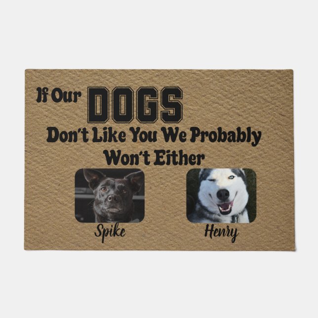 Custom Personalized Door Mat Dog Lover house gift (Front)