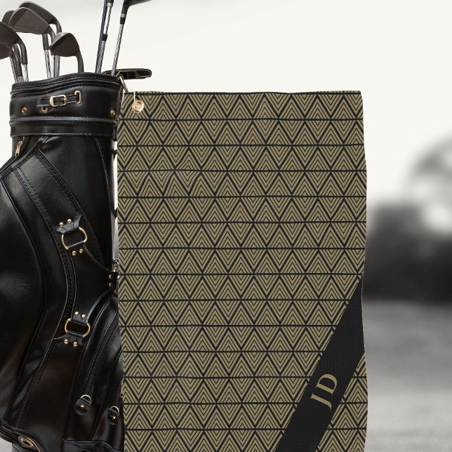 Custom Personalized Elegant Golfer Monogrammed Golf Towel (Custom Golf Towel for your favorite golf player. Monogrammed elegant. )