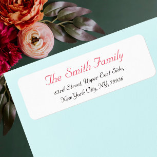 Custom Personalized Elegant Modern Return Address