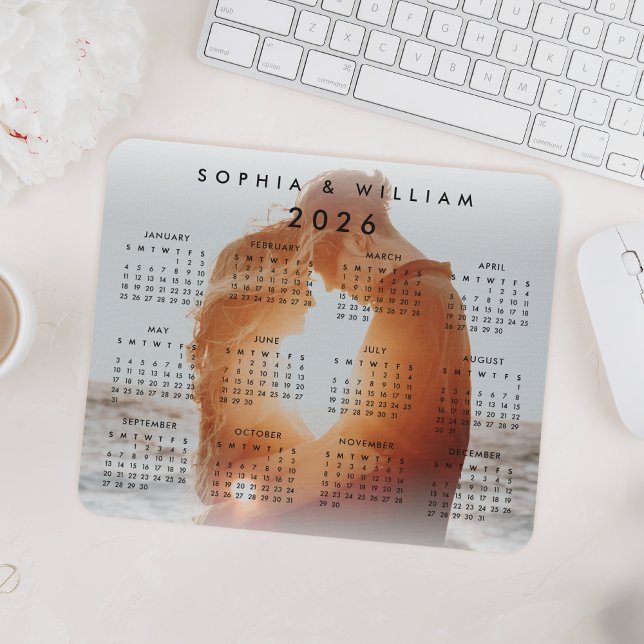 Custom Personalized Family Photo 2022 Calendar Mouse Pad (Creator Uploaded)