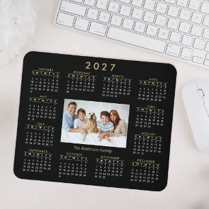 Custom Personalized Family Photo 2023 Calendar Mouse Pad