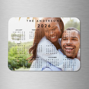 Custom Personalized Family Photo 2024 Calendar Magnet