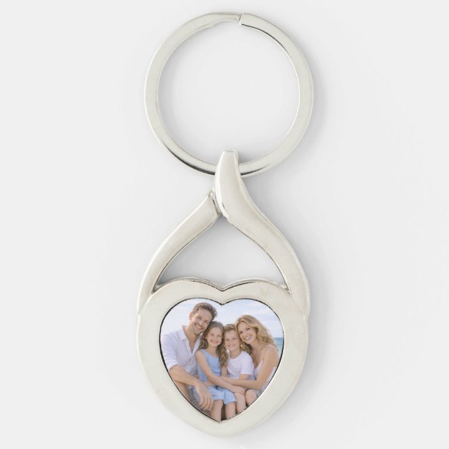 Custom Personalized Family Photo Keychain (Front)