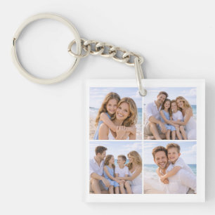 Custom Personalized Family Photo Keychain