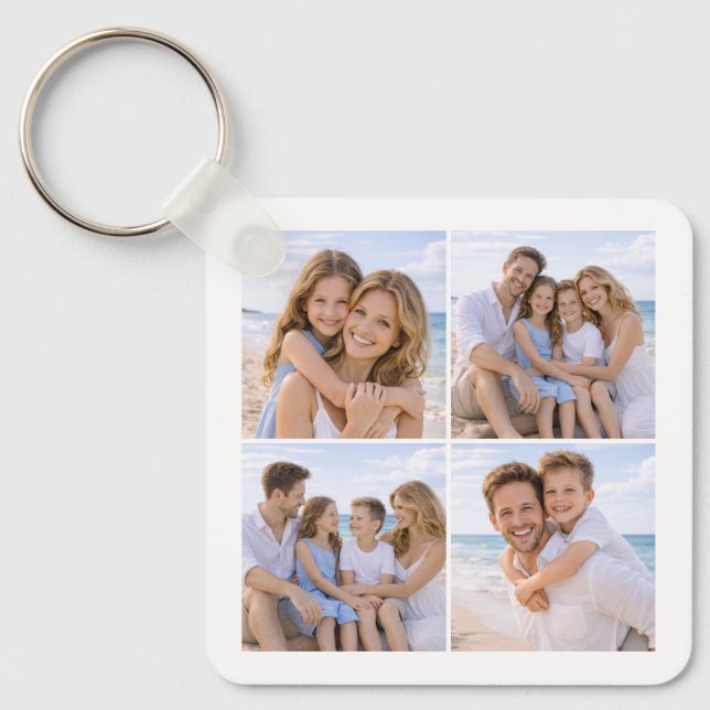 Custom Personalized Family Photo Keychain (Front)