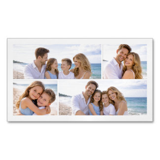 Custom Personalized Family Photo Magnetic Business Card