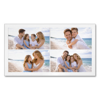 Custom Personalized Family Photo Magnetic Business Card