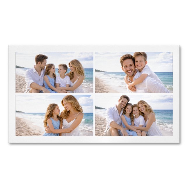 Custom Personalized Family Photo Magnetic Business Card (Front)