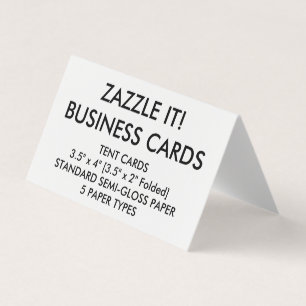 Custom Personalized Folded Tent Business Cards