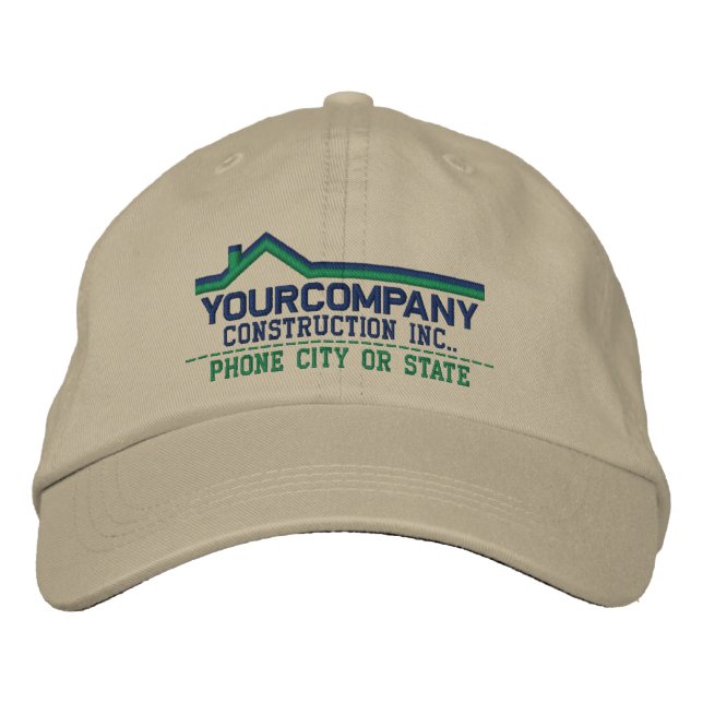 Custom Personalized for Your Construction Business Embroidered Hat (Front)