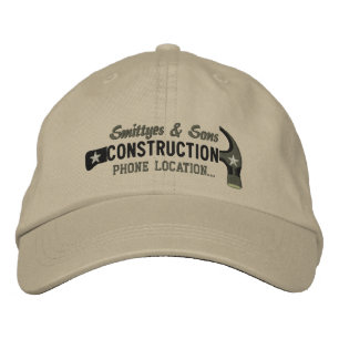Custom Personalized for Your Construction Business Embroidered Hat