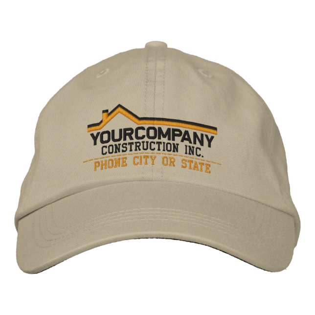 Custom Personalized for Your Construction Business Embroidered Hat (Front)