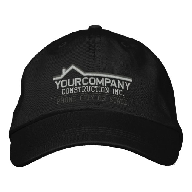 Custom Personalized for Your Construction Business Embroidered Hat (Front)