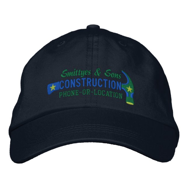 Custom Personalized for Your Construction Business Embroidered Hat (Front)