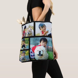 Custom Personalized Full Colour Collage Photo Gift Tote Bag