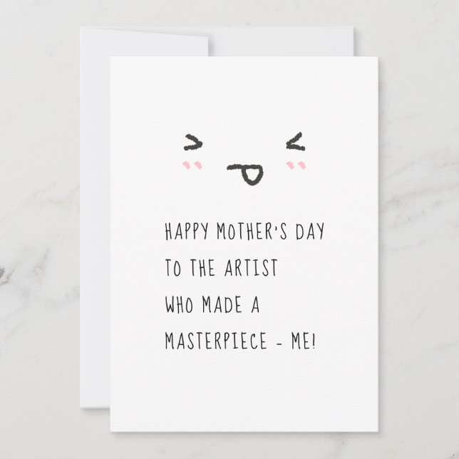 Custom Personalized Funny Happy Mothers Day Cards (Front)
