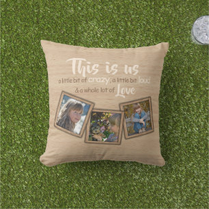 Custom Personalized Funny This Is Us Family Quote Outdoor Pillow