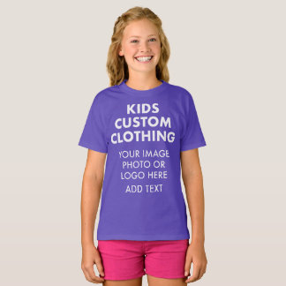 Custom Personalized GIRL'S T-SHIRT - PURPLE