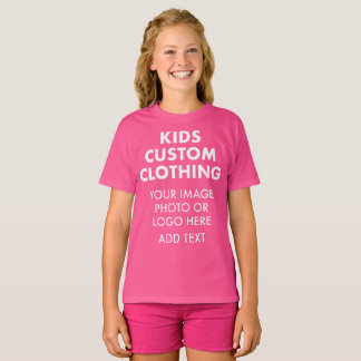 Custom Personalized GIRL'S T-SHIRT - WOW PINK