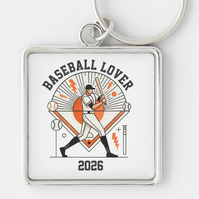 Custom Personalized Global Baseball 2026 Keychain (Front)
