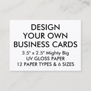 Custom Personalized GLOSS 3.5"x2.5" Business Cards